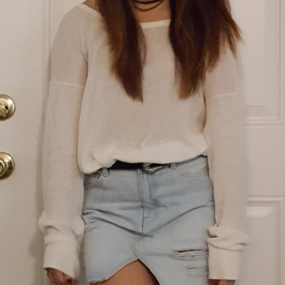 🌸Loft | White Long Sleeve Tunic - Picture 1 of 4
